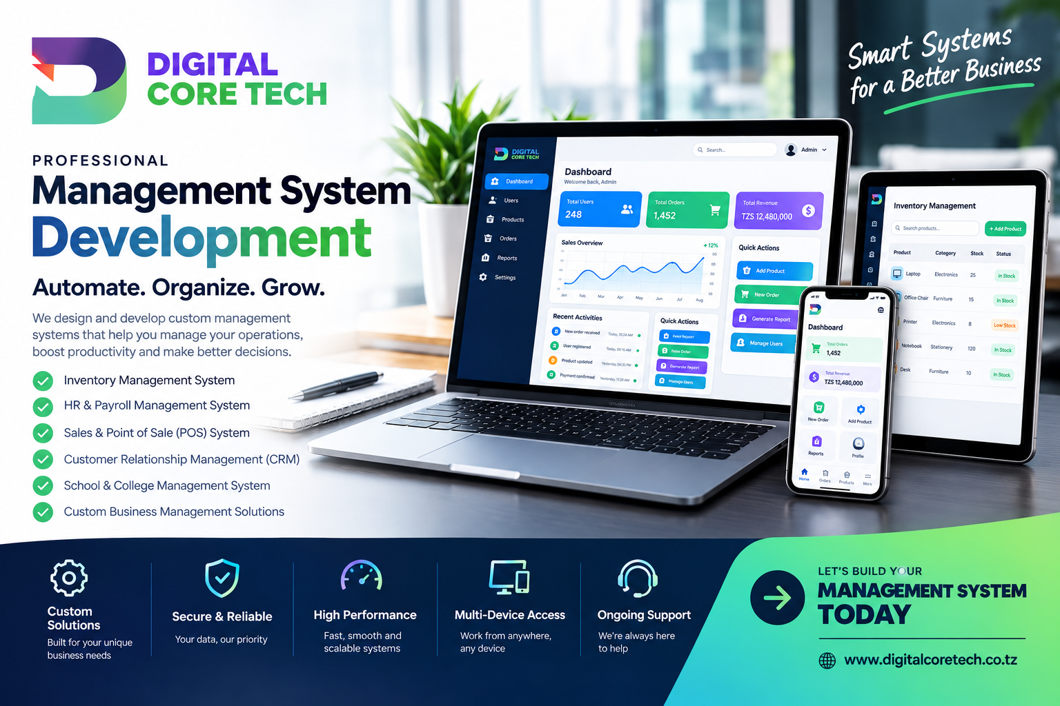 Digital Core Tech management systems banner